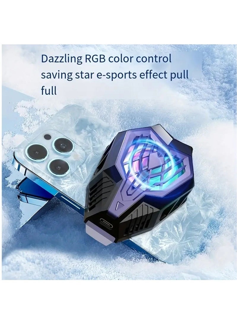 YelaJoy Adjustable Semiconductor Phone Cooler, Mobile Phone Cooling Fan for Gaming & Live Streaming, Dual Speed Universal Phone Radiator, Purple - Image 2